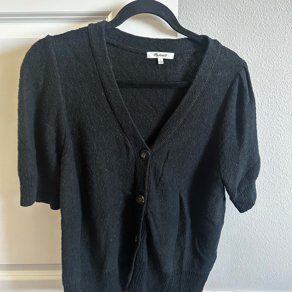 Madewell Black Button-Up Cardigan